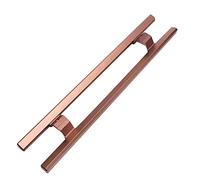 RDIAYDN Heavy Duty Aluminum Barn Sliding Handle - 120cm/47.2in Back to Glass Handle in Elegant Gold Finish for Smooth Sliding Doors and Easy Operation (Rose Gold L 100cm/39.4in)