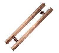 RDIAYDN Modern 24" Sliding Barn Door Handle - Smooth Glass & Wood Pull for Interior/Exterior Use, Gold Finish, 80cm Length - Stylish Entryway Hardware (Pink 100cm Length|70cm CtoC)
