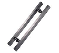RDIAYDN Modern 24" Sliding Barn Door Handle - Smooth Glass & Wood Pull for Interior/Exterior Use, Gold Finish, 80cm Length - Stylish Entryway Hardware (Grey 80cm Length|60cm CtoC)
