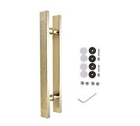 RDIAYDN Modern Chinese Style Double-Sided Push Pull Bar Handle Kit - Stainless Steel Sliding Barn Door Entry Hardware for Glass Doors - Complete Setup (B L 60cm/23.6 inch)