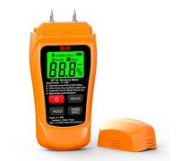 RDINSCOS 3-in-1 Damp Meter, Pin-Type Wood Moisture Meter for Walls, Paper, Logs, Woods, Plaster, Floors & Building Materials, Damp Detector Tester with Backlit LCD Display, Auto-off & Data Hold (MT18)