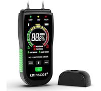 RDINSCOS 3-in-1 Pin Type Damp Meter for Walls & Building Materials, Backlight Moisture Meter for Wood with Audible Alert, Moisture Detector Tester with Replaceable Pins, Batteries & Pouch (MT19C)
