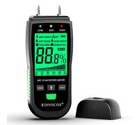 RDINSCOS Damp Meter, Pin-Type Moisture Meter Detector for Walls, Plaster, Logs, Caravan, Floors, 4 Modes Smart Wood Moisture Tester with Backlit LCD Display, Audible Alert, Auto-Off, Data Hold (MT19)