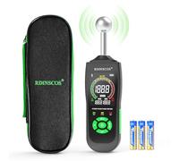 RDINSCOS Damp Meter, Pinless Wood Moisture Meter Tester with Spherical Probe, Color LCD Display, Visual & Sound Alerts, Non-Destructive 5-40 mm Damp Detector Reader for Walls Concrete Plaster (MT68)