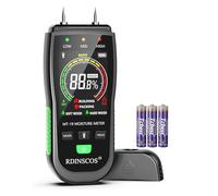 RDINSCOS Digital Moisture Meter - Wood Moisture Meter for Firewood, Drywall & Lumber | Pin-Type Moisture Detector for Woodworking, Home Inspection & Water Damage