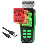 RDINSCOS Pinless Moisture Meter for Wood, Cement, Floors, Drywall, Concrete and Plaster - Non-Invasive Digital Damp Detector with 40mm Depth, REF Mode, Backlit LCD, for Home and Professional Use