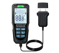 RDINSCOS Upgrade Pin and Pinless Wood Moisture Meter & Wall Damp Meter - Rechargeable Moisture Detector with Colour LCD Alert Measuring Up to 20mm Deapth for Logs, Timber, Walls & Building Materials