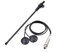 Rdjumpdjo 1 Pcs 21-Inch Wire Length 1/4 Inch Output Jack 2 in 1 Piezo Pickup Disc Transducer & 1 Pcs Strong Black Carbon Fiber Endpin 3/4 & 4/4 Parts