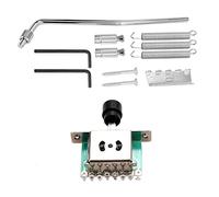 Rdjumpdjo 1 Pcs 3 Way Selector Switches & 1 Set Tremolo Bridge Double Locking System Pulled Electric Guitar String Bridge