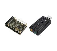 Rdjumpdjo 1 Pcs 7.1 Channel USB External Sound Card Audio Adapter & 1 Pcs Stereo Bluetooth Audio Power Amplifier Board Module