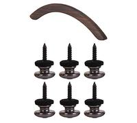 Rdjumpdjo 1 Pcs Figured Solid Guitar Arm Rest Guitar Parts Replacement & 6 Pcs Mushrooms Head Guitar Strap Buttons Strap Locks