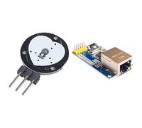Rdjumpdjo 1 Pcs Pulse Sensor Heart Rate Sensor Heart Beat PulseSensor & 1 Pcs W5500 Ethernet Network Module Hardware