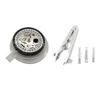 Rdjumpdjo 1 Set Remover Spring Bar Plier Watch Strap Adjuster Tool & 1 Pcs NH35 Movement Day Date Set Watch Wrist