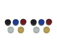 Rdjumpdjo 10X Metal Guitar Effect Pedal Footswitch Toppers Effect Foot Nail Cap Aluminium Pedal Protection Cap with Multi Colors