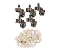 Rdjumpdjo 110 Pcs Accessories: 10 Pcs Guitar Small Size Pots B500K Potentiometers & 100Pcs Guitar Fingerboard Inlay Neck Side Dot