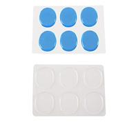 Rdjumpdjo 12 Pcs Snare Drum Mute Pad Drum Damper Gel Pads Snare Drum Muffler Mute Transparent Percussion Instrument Accessories(6 Pcs Blue & 6 Pcs Transparent)