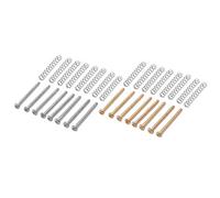 Rdjumpdjo 16 Pcs M2.5X32MM Electric Guitar Humbucker Pickups Adjust Height Screw and Spring - Pitch 0.4Mm, 8 Pcs Silver & 8 Pcs Gold