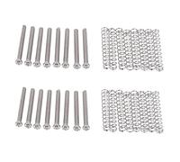Rdjumpdjo 16 Pcs M3x30MM Electric Guitar Humbucker Pickup Adjust Height Screw and Springs - Silver