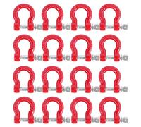 Rdjumpdjo 16Pcs Metal Front Rear Bumper Trailer Hook Tow Shackle Rescue Hook for 1/10 RC Rock Crawler Car TRX4-4 SCX10
