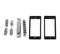 Rdjumpdjo 1Set Guitar Tune-O- Bridge Tail for LP Style with 1Set Pickup Mounting Ring Frame for Electric Guitar