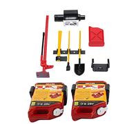 Rdjumpdjo 2 Pcs 1/10 Scale Rc Crawler Fuel Tank for D90 & 1Set Luggage Rack Winch Shovel Fuel Tank for Scx10 D90