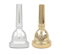 Rdjumpdjo 2 Pcs Alto Trombone Copper Mouthpiece Mouth Piece 6.5AL Gold & Silver