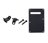 Rdjumpdjo 2 Pcs Electric Guitar Roller String Tree String Retainer with Pickguard Tremolo Cavity Cover Backplate Back Plate