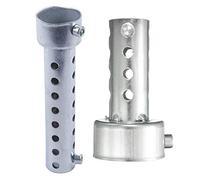 Rdjumpdjo 2 Pcs Silver Motorcycle Exhaust Can Muffler Insert Baffle DB, 42Mm x 80Mm & 35Mm x 140Mm