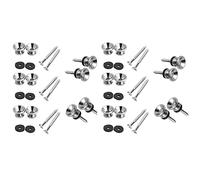 Rdjumpdjo 20Pcs Metal Strap Buttons End Pins with Mounting Screws for Electric Acoustic Guitar, Bass,Ukulele