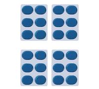 Rdjumpdjo 24 PCS/Set of Drum Kit Muffler Stickers Silica Gel Sticker Drum Dampeners Gel Pads Snare Drum Muffler Mute Blue