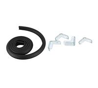 Rdjumpdjo 2M Children Protection Table Guard Strip (Black) with 4 Pieces Safety Plastic Table Desk Corner Guard Protector