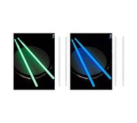 Rdjumpdjo 2Pair 5A Luminous Drum Stick Drum Set Fluorescent Drumsticks Jazz Drumsticks Stage Glow in Dark Drum