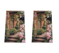 Rdjumpdjo 2pcs 3X5Ft Photo Backdrop Vinyl Background Brick Arch Door Background for Photographer Backdrop