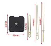 Rdjumpdjo 2Pcs Clock Mechanism DIY Kit Mechanism for Clock Parts Wall Clock Quartz Hour Minute Hand Quartz Clock Movement Home Decoration - Black & Black + Gold