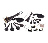 Rdjumpdjo 2set 4/4 Ebony Violin Parts Tailpiece Pegs Chinrest Maple Bridge Set