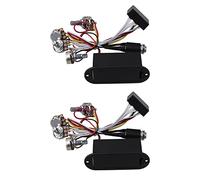 Rdjumpdjo 2X 2 Band Active Bass Guitar EQ Equalizer Preamp Circuit Pickup Black