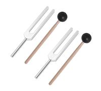 Rdjumpdjo 2X Aluminum Alloy + Wood Tuning Fork Chakra Hammer Ball Diagnostic 528HZ with Mallet Set System Testing Tuning Fork