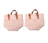 Rdjumpdjo 2X Baby Diaper Organizer, Eco-Friendly Felt Basket Bag with Customizable Compartments, Leather Handles