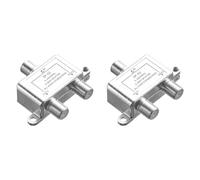 Rdjumpdjo 2X Digital 2 Way Coaxial Cable Splitter 5-2400MHz, RG6 Compatible, Work with Analog/Digital TV Connections and Internet