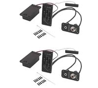 Rdjumpdjo 2X Electric Violin Pickup Piezo Preamp Accessory with Active Tone System Brass