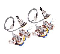 Rdjumpdjo 2X Lp Electric Guitar Pickups Circuit Wiring Harness 2T2V 500K Pots 3 Way Switch for Style Guitar