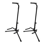 Rdjumpdjo 2X Metal Floor Guitar Stand with Tripod Holder for Acoustic Electric Guitar, Guitar Accessories