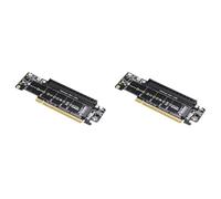 Rdjumpdjo 2X PCIE4.0 Split Expansion Riser Card PCIE X16 TO M.2 NVME SSD Adapter Card PCIE X16 to X8+X4+X4 Quad VROC .2 NVMe Port