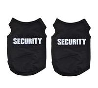 Rdjumpdjo 2X Pet Winter Clothes Puppy Dog Cat Vest T Shirt Coat Dress Sweater Apparel SECURITY, Black XS
