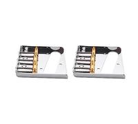 Rdjumpdjo 2X Silver Chrome 3 Copper Saddle Ashtray Bridge for TELE Electric Guitar