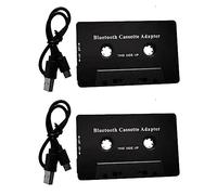 Rdjumpdjo 2X Universal Cassette Bluetooth 5.0 Audio Car Tape Aux Stereo Adapter with Mic for Phone MP3 AUX Cable CD Player