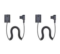 Rdjumpdjo 2X V-Mount/D-Tap to NP-FW50 DC Coupler Power Dummy Battery Adapter Coiled Cable for A7 A7Ii A7S A7R