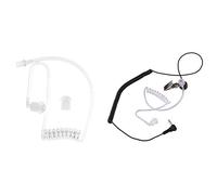 Rdjumpdjo 3.5mm Listen Only Acoustic Tube Earpiece with Earphone Accessories Transparent Coil Acoustic Air Tube Earplug