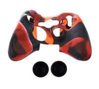 Rdjumpdjo 3 Pcs for Case: 1Pair Game Thumbstick Joystick Grip Case Cap Cover & 1Pcs Silicone Cover Case Skin