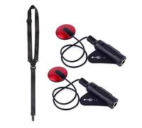 Rdjumpdjo 3 Pcs Guitar Parts: 1 Pcs Adjustable Nylon Classical Ukulele Acoustic Electric Guitar & 2Pcs Piezo Contact Microphone Mic Pickup